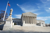 View of United States Supreme Court Building, Washington, DC.